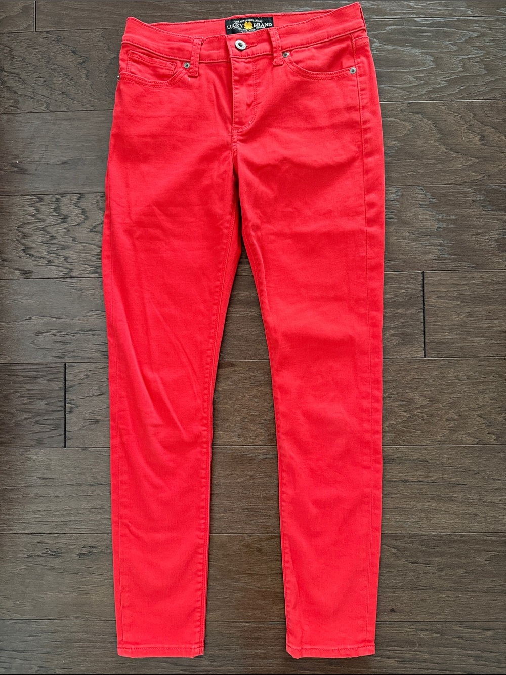 Lucky Brand Women's Brooke Legging Jeans Coral Red Sz 6 / 28